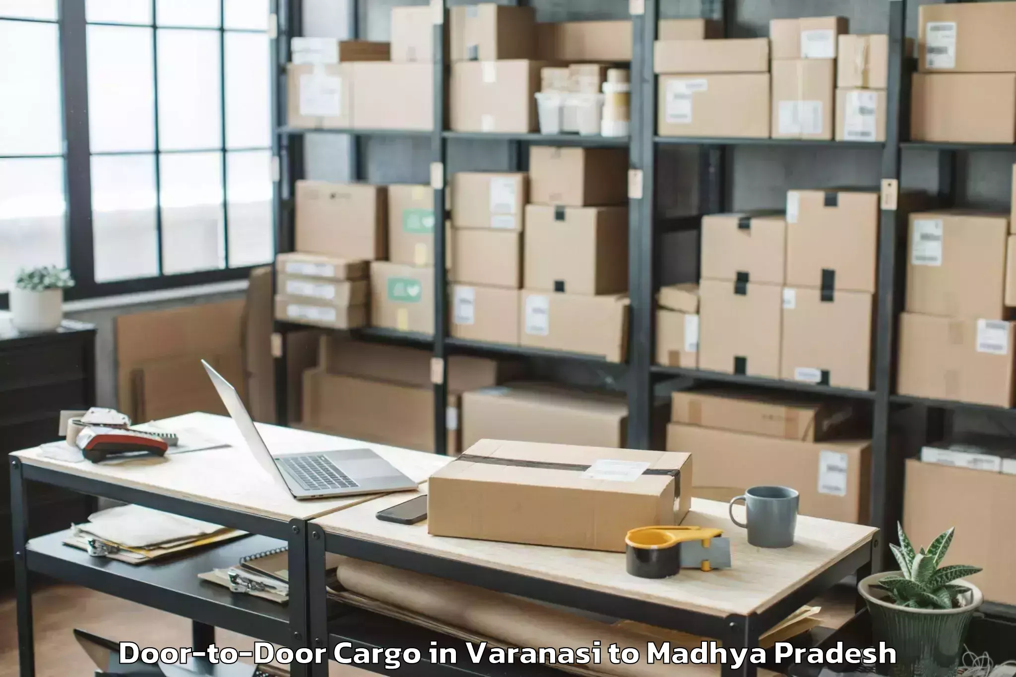 Hassle-Free Varanasi to Bhanpur Door To Door Cargo